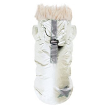 Puppy Angel PA-OW237 Metallic Dog Winter Padding Jumper (Ivory, Large)