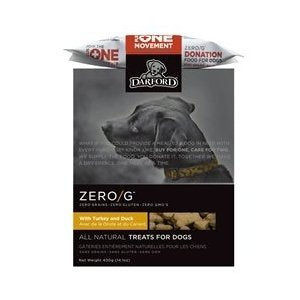 Darford Zero G Tous les friandises naturelles pour chiens atteints de dinde et de canard (400g)