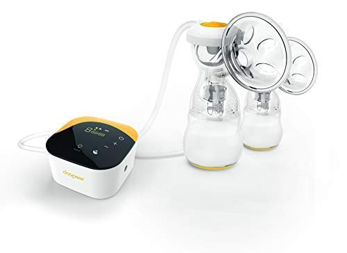 DOOPSER Double Electric Breast Pump Portable Rechargeable Breast Pumps Breast Milk Suction and Breast Massage4 Modes and 16 AdjustableHD LCD Display with Ultra-Quiet with USB Charging