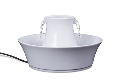 PetSafe Drinkwell Avalon Pet Water Fountain, Ceramic Drinking Fountain for Cats and Dogs, 70 oz. Water Capacity