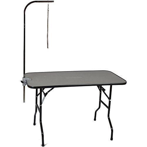 Precision 2180-4824PWAFD Grooming Table 48X24X30-Inch Cargo Kennel with AAC and Loop Black