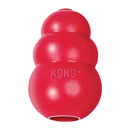 KONG Classic Dog Toy, Durable Natural Rubber- Fun to Chew, Chase & Fetch- For Medium Dogs