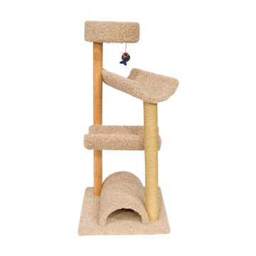 Ware Kitty Cave & Lounger Cat Siscal Scratcher Hideaway (26x28x55in)