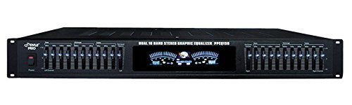Pyle PPEQ150 19" Rack Mount Dual 10 Band Stereo Graphic Equalizer with 2 RCA Line Input