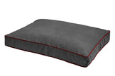 Dog Gone Smart Bed DGSNSRE362106 XL Graphite Nanosuede Rectangular Red Piping