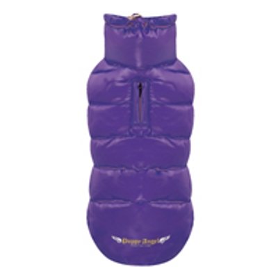 Puppy Angel Dog Down Padding Vest Regular Snap (Purple, Medium-Large)