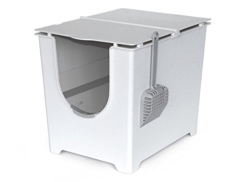 Modko Flip Litter Box pour chat en blanc