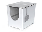 Modko Flip Litter Box pour chat en blanc