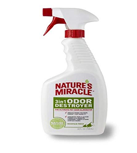 Nature's Miracle 3-in-1 Odor Destroyer, Ultimate Pet Odor Eliminator, Unscented, 709mL