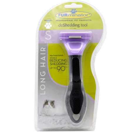 FURminator Long Hair deShedding Tool for Cats, Small