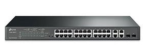 TP-LINK T1500-28PCT 24-port 10/100 Mbps Interrupteur intelligent avec Gigabit Poe à 4 ports