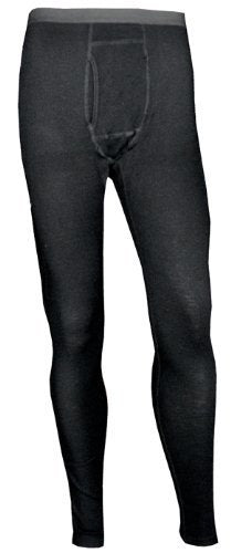 N200PH WOOL THERMO Pant 100% Merino Wool For Men's Black Moss Green - S-3XL (Black, XXXL)