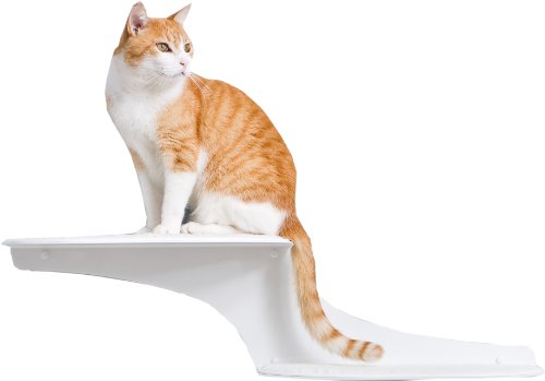 Les étagères de chat cloud félin raffinées en blanc, gauche face