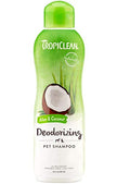 Shampooing Tropiclean Aloe et noix de coco, shampooing désodorisant pour les chiens et les chats, l'équilibrage de l'humidité et l'élimination des odeurs, 20 oz.