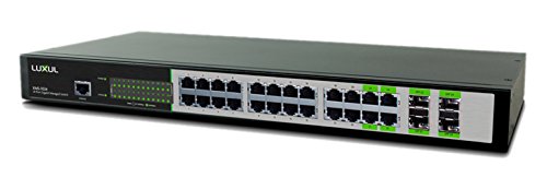 Luxul XMS-1024 24-Port 10/100/1000 Mbps Gigabit Ethernet Managed Smart PoE Switch