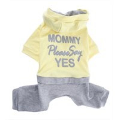 Puppy Angel PA-OR135 Mommy Yes Tracksuit (Yellow, X-Large)