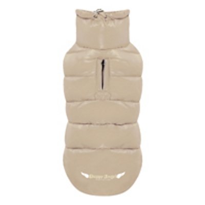 Puppy Angel Dog Down Padding Vest Regular Snap (Beige, Medium-Large)