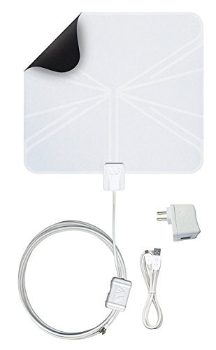 Winegard FL5500f Razor à ondes plates Amplifiée mince Antenne HDTV intérieure noir / blanc - 50 miles