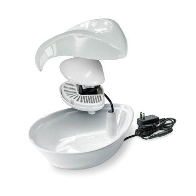 Pioneer Ceramic Raindrop Pet Drinking Fountain - WHITE #6022W