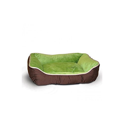 K&H Manufacturing 3161 Self Warming Lounger Sleeper Bed For Dogs (Mocha/Green, 16x20)