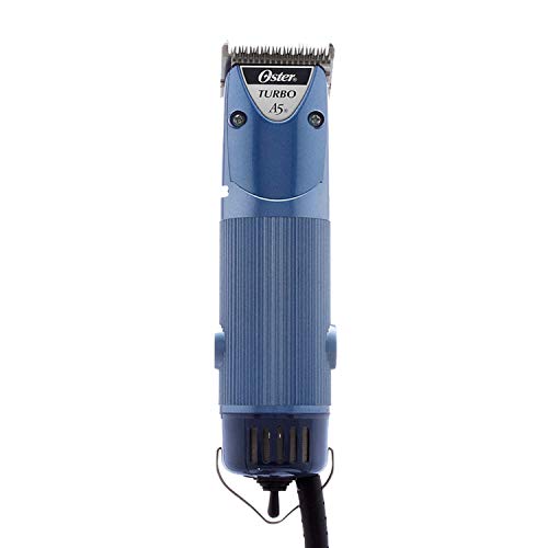 Oster Professional Turbo A5 Heavy Duty Animal Grooming Clippers with Detachable CryogenX #10 Blade, 2 Speed (078005-314-002)