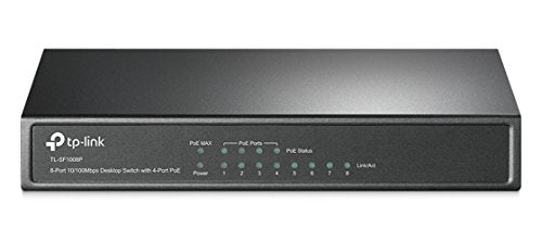 TP-Link TL-SF1008P 8-Port Fast Ethernet 10/100Mbps Desktop Switch with 4-Port PoE