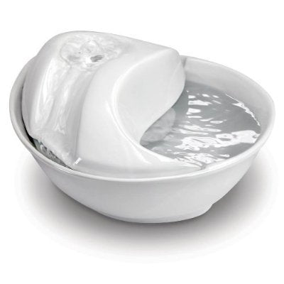 Pioneer Ceramic Raindrop Pet Drinking Fountain - WHITE #6022W