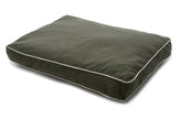 Dog Gone Smart Pet Products DGSRE2605 Dog Gone Smart Rectangular Ecru Piping Dog Bed- M- Olive