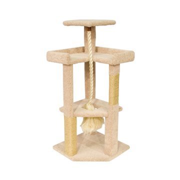 Ware kitty corner cat furniture and scratching tower (25x25x56in)