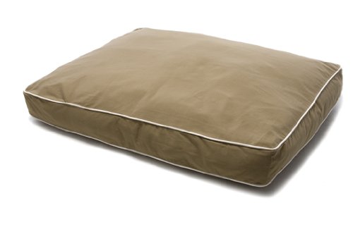 Chien Gone Smart Bed DGSRE4004 chien devenu Smart Rectangular Ecru Piping Dog Bed, xxl, Khaki
