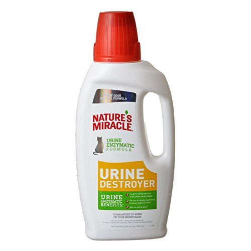 Nature's Miracle P-5721 Just for Cats Urine Destroyer Intense Urine Stain and Odor Remover, 32 oz. Pour Bottle