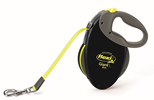 Flexi Giant Tape Retractable Lead Black 8Mx26 Foot