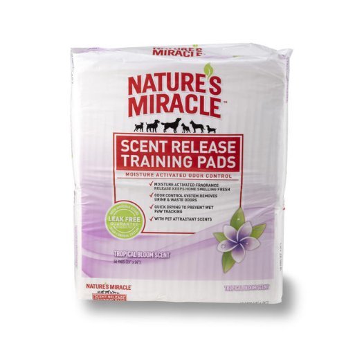 Nature's Miracle NM-5373 PADS DE TRACINE SCENT TROPICAL BLOOM (50CT)
