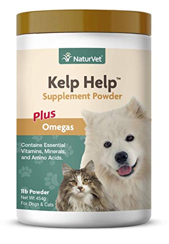 NaturVet Kelp Help Plus Omegas for Dogs and Cats, 1 lb Powder, Made in USA