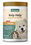 NaturVet Kelp Help Plus Omegas for Dogs and Cats, 1 lb Powder, Made in USA