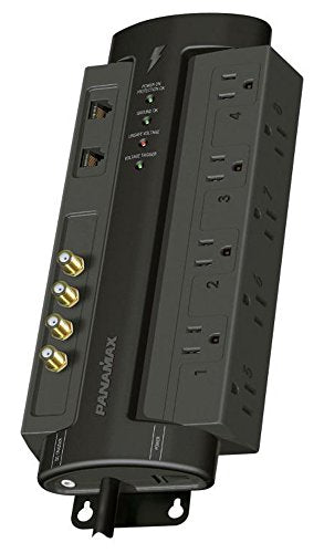 Panamax M8-AV-Pro 6 - 9 pieds 8 points de vente Home Theatre Power Management Surge Protector - Black