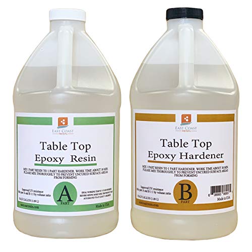 Table Top Epoxy Resin 1 Gal Kit Crystal Clear Clear
