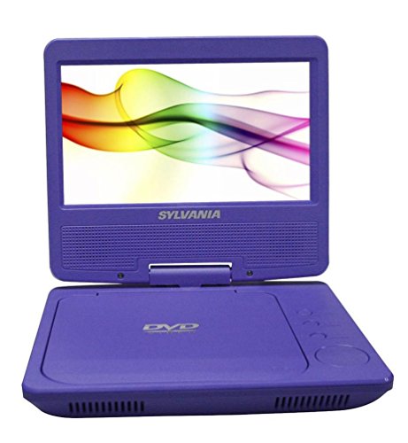 Curtis Sylvania SDVD7027 7 inch Swivel Screen Portable DVD Player - Purple