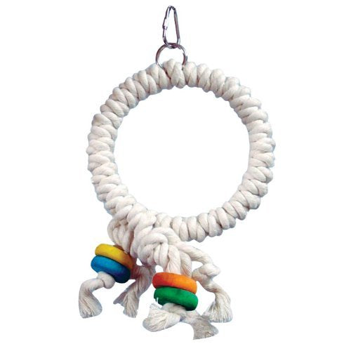 Zoo Max DUS41 Cotton Ring 7in Bird Toy