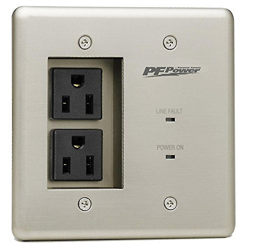Panamax miwpowerpropfp in wall 2-outlet Faceplate Surge Protector - Silver