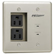 Panamax miwpowerpropfp in wall 2-outlet Faceplate Surge Protector - Silver