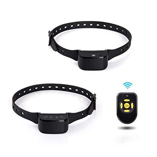 Dog Electronic Training Collar with Natural Essential Oil Aerosol Spray Remote Anti-Barking Environment-Friendly Trainer Rechargeable Waterproof with LED Light Screen Beep for Two Dogs
