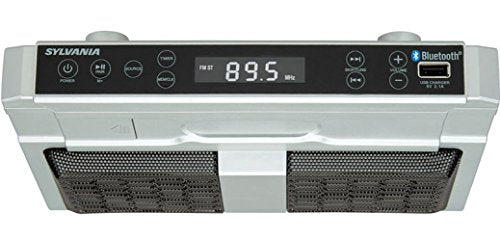 Curtis Sylvania SKCR2810BT Kitchen Undercounter Clock Radio, Music System with Bluetooth Streaming and FM Radio