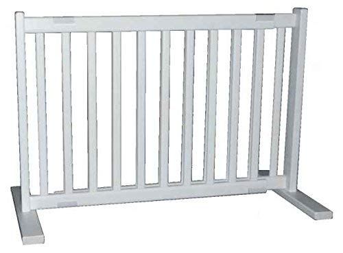 Dynamic Accents 20" All Wood Small Free Standing Pet Gate in Warm White