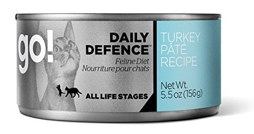 Petcurean Go! 126-2023 Daily Defense Turkey Pate Cat Food 24/5.5OZ