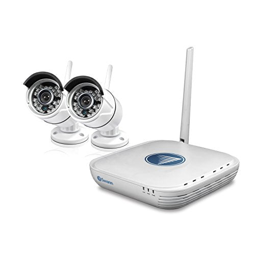 Swann SWNVK-460KH2 NVK-460 Wi-Fi Security Kit - Micro Monitoring System with 2 x 720p Day/Night Cameras & Smartphone Connectivity
