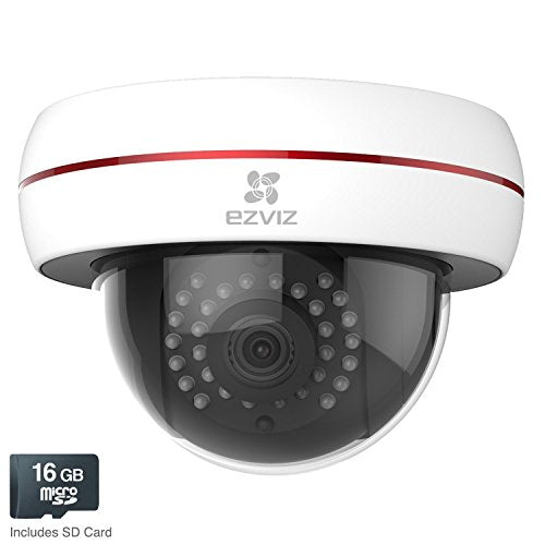 EZVIZ EZHUSKYDMG16 Husky Dome HD 1080p Outdoor Wi-Fi Dome Camera with Night Vision With microSD Card