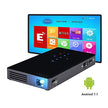 Préchen Portable Mini Projecteur, 1080p HD DLP WiFi Smart Pocket Video Projecteur Panneau tactile avec WiFi, HDMI, USB, Micro SD, Audio 3,5 mm et télécommande pour la prise en charge de l'iPhone, Android, PC, Game, Ho