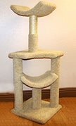 North American Pet 49536 Classy Kitty double bercedle Tree 53 in.