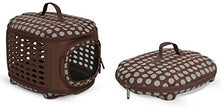 Petmate Curvations Pet Retreat Brown With Gray Dots